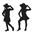 Silhouettes of kids