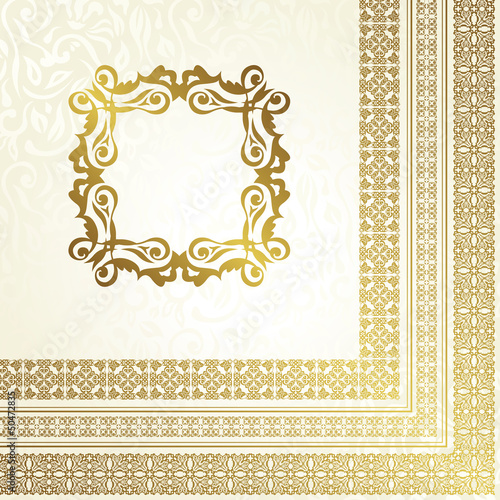 Vector: Vintage seamless background with frame Vintage seamless background with frame