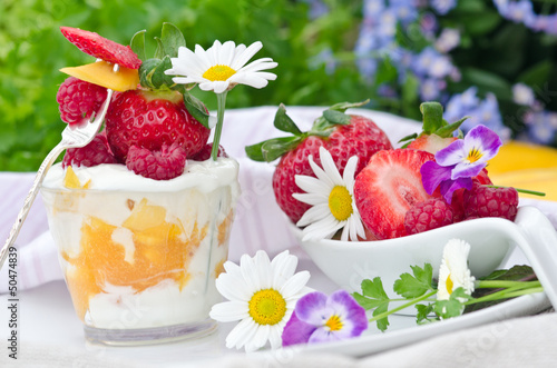 Photo: Sommer-leichter Frucht-Genuss mit Beeren und Joghurt Sommer-leichter Frucht-Genuss mit Beeren und Joghurt
