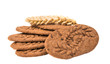 biscuits with chocolate ears isolated