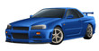 Blue sports car