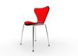 Red Modern Glass Chair