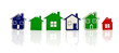 model house symbol set isolated on white