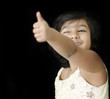 A cute girl congratulating