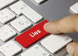 Lies keyboard key finger