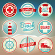 Vintage Beach Labels and Badges