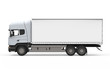 Cargo  Delivery Truck Isolated on White Background