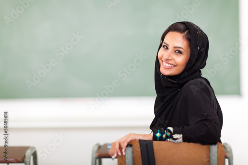 Photo: Muslim college girl Muslim college girl