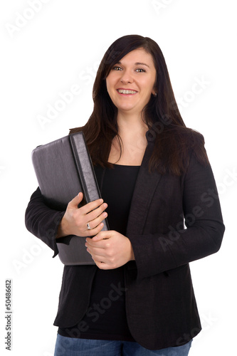 Photo: Business woman with a folder Business woman with a folder