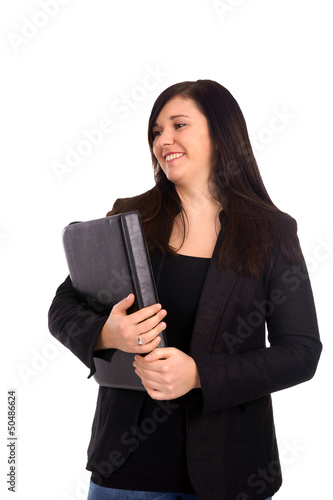 Photo: Business woman with a folder Business woman with a folder