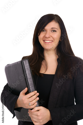 Photo: Business woman with a folder Business woman with a folder