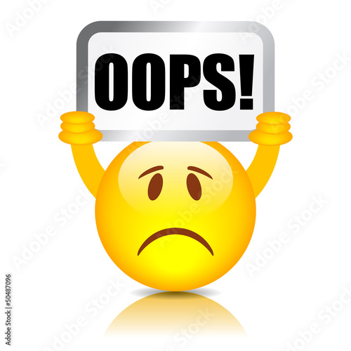 Vector: Vector oops sign Vector oops sign