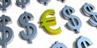 3D Goldzeichen - Euro vs Dollar