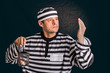 Gefangener mit Kerze - Karneval