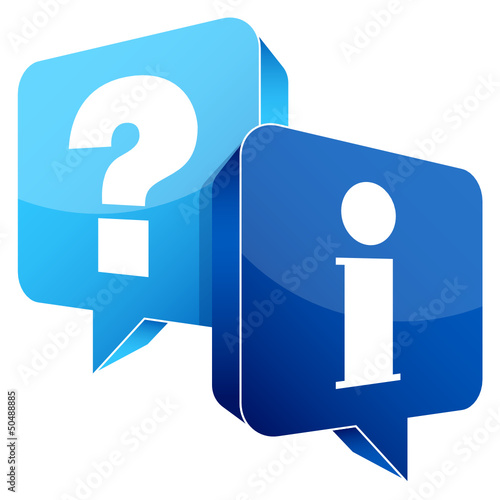 Vector: Speech Bubbles Question Light Blue & Information Blue Speech Bubbles Question Light Blue & Information Blue