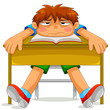 student looking bored and depressed