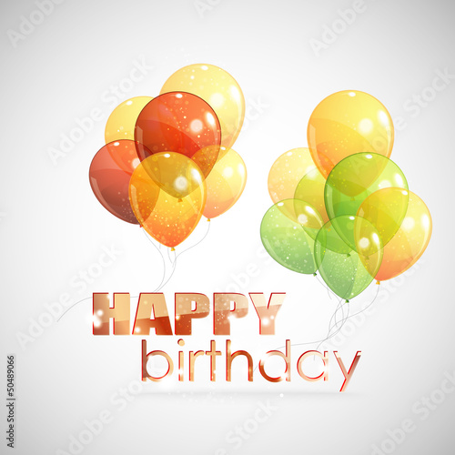 Vector: happy birthday. background with colorful balloons happy birthday. background with colorful balloons