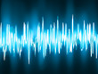 Sound waves oscillating on black. EPS 8