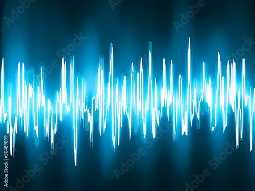 Vector: Sound waves oscillating on black. EPS 8 Sound waves oscillating on black. EPS 8