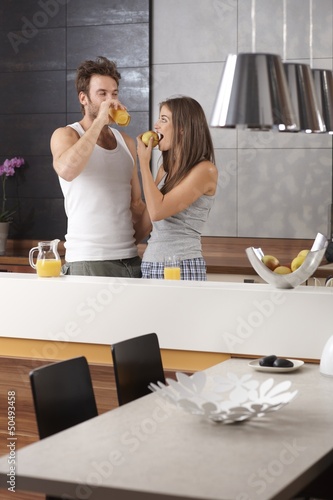 Photo: Morning picture of young couple Morning picture of young couple