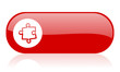 puzzle red web glossy icon