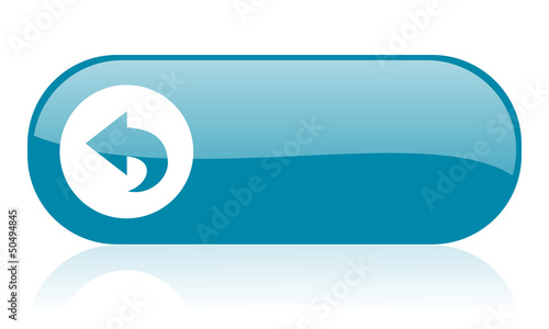 Illustration: back blue web glossy icon back blue web glossy icon
