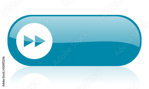 Illustration: rewind blue web glossy icon rewind blue web glossy icon