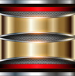 Background metallic gold and silver.
