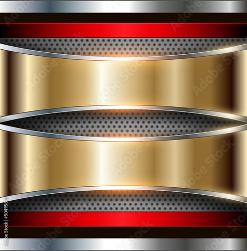 Vector: Background metallic gold and silver. Background metallic gold and silver.