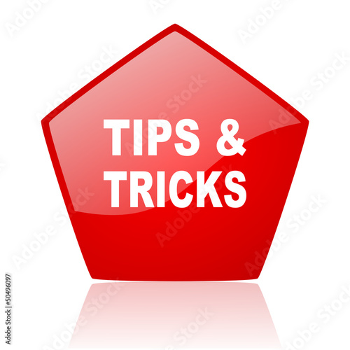 Illustration: tips red web glossy icon tips red web glossy icon