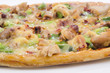 Hühnerfleisch Pizza mit grünem Paprika