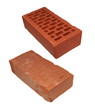 red brick isolated on white background