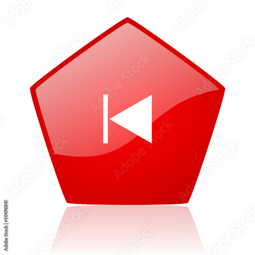Illustration: prev red web glossy icon prev red web glossy icon