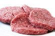 Raw beef burgers