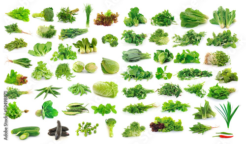 Photo: Vegetables collection isolated on white background Vegetables collection isolated on white background