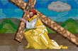 Stained Glass Painting of Crucifixion