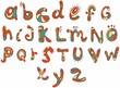 funny color Alphabet