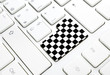 Gran Prix motor race Finish chess flag concept button or key