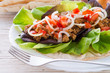  Kebab - grilled meat, bread and vegetables