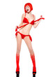 sexy seductress woman undressing