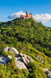 Panorama of Pena National Palace in Sintra, Portugal
