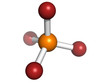 Phosphate, molecular model