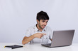 Foto: Modern businessman working at his office Modern businessman working at his office
