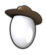 Easter Egg that is wearing a cowboy hat.
