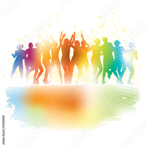 Vector: Dancing crowd Dancing crowd