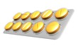 10 goldgelbe Tabletten