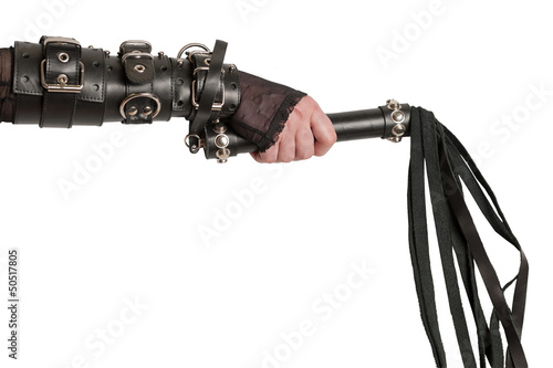 Photo: Hand in Leather Cuffs with Lash Hand in Leather Cuffs with Lash