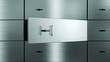 opening empty safety deposit box, 3d animation