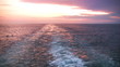Sunset astern