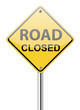 Road closed traffic sign